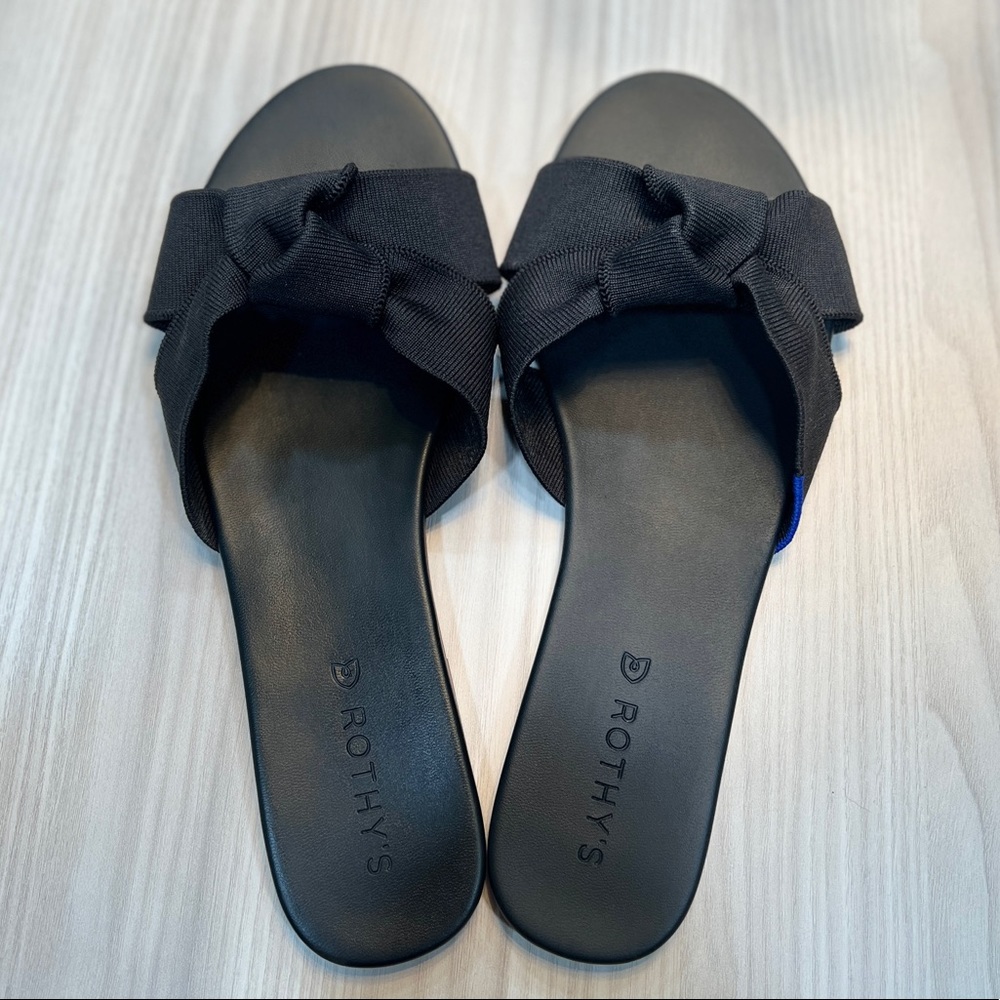 Rothy's Women's Knot Sandal In Black, Only wore once. Rare, NLA size 10.5
